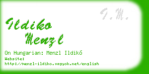 ildiko menzl business card
